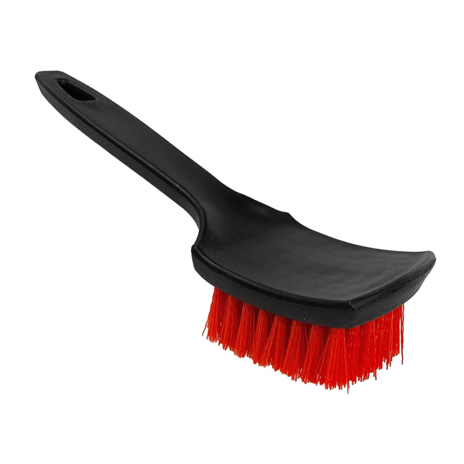 Car Tire Brush Wheel Cleaning Brush for Cleaning Carpets Auto Detailing Red