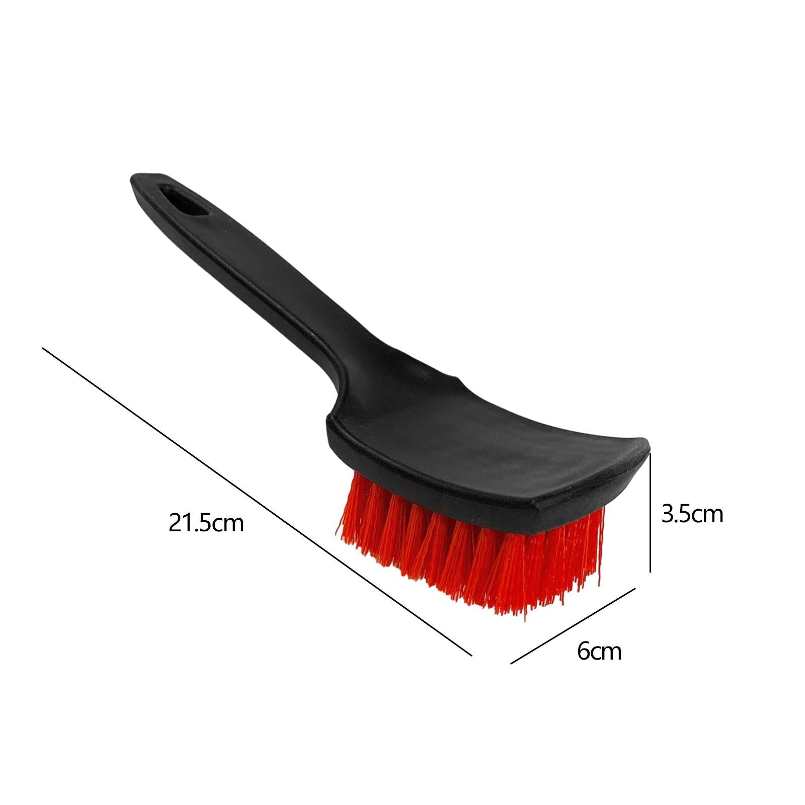 Car Tire Brush Wheel Cleaning Brush for Cleaning Carpets Auto Detailing Red