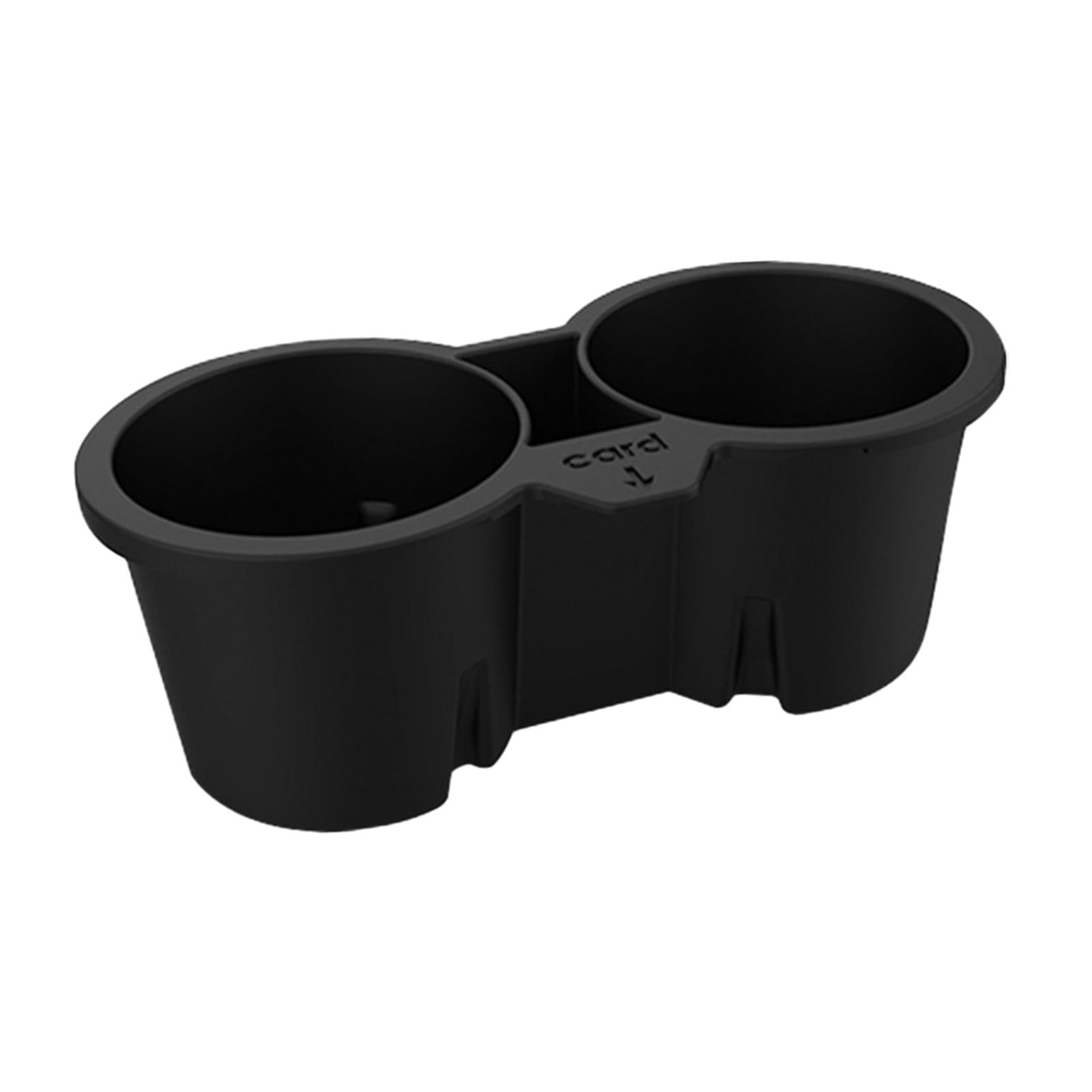 Silicone Center Console Cup Holder Insert for Tesla Model 3 Y Black