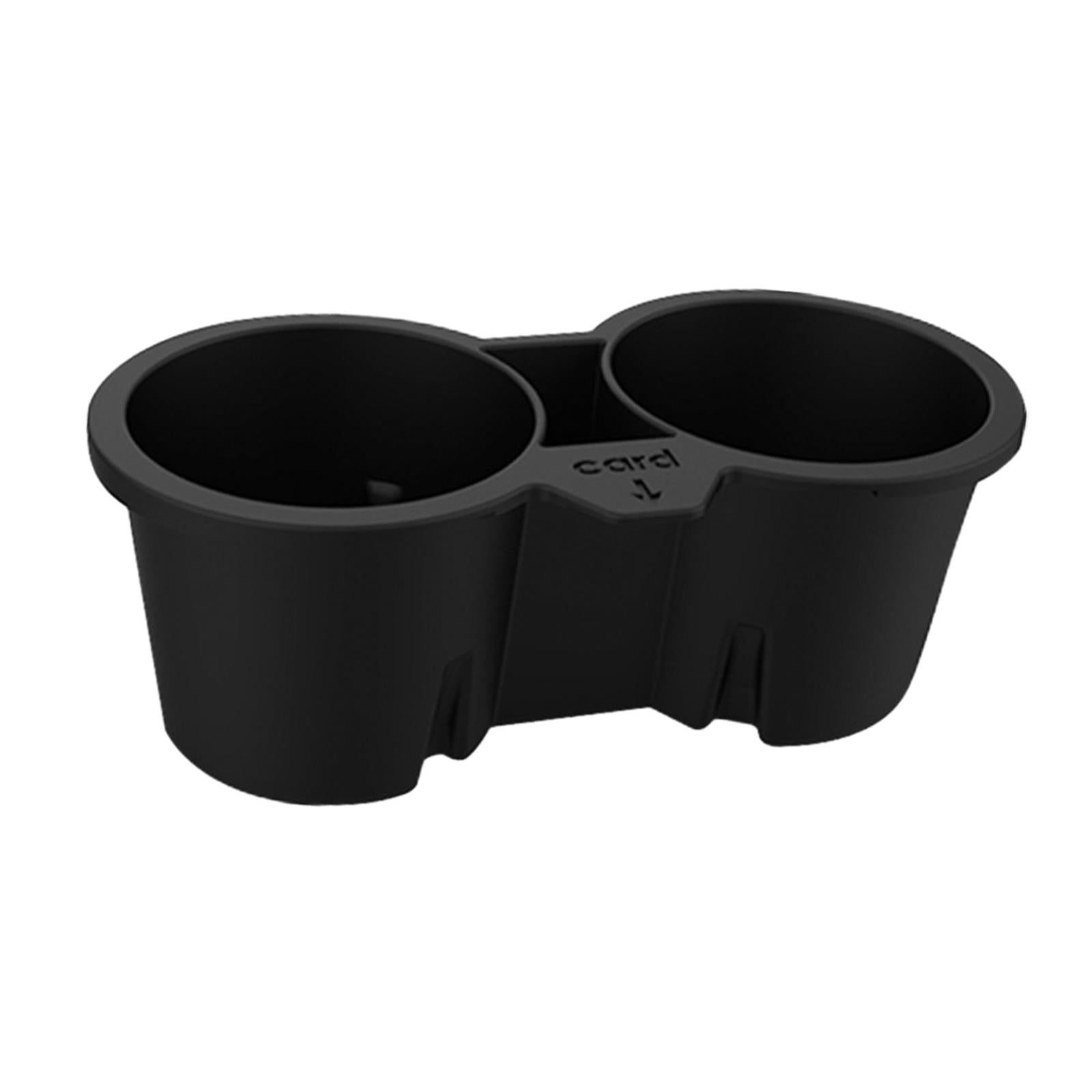 Silicone Center Console Cup Holder Insert for Tesla Model 3 Y Black