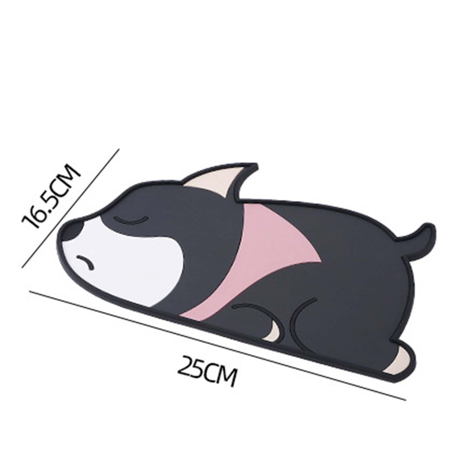 PVC Non Slip Pad Car Dashboard Mat Cute Pattern for Makeup Mirrors Pens Husky