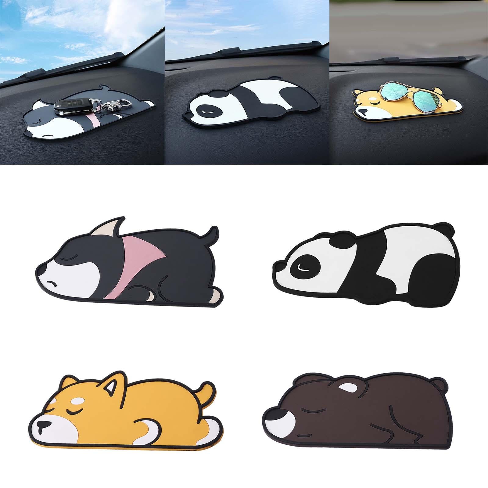 PVC Non Slip Pad Car Dashboard Mat Cute Pattern for Makeup Mirrors Pens Husky