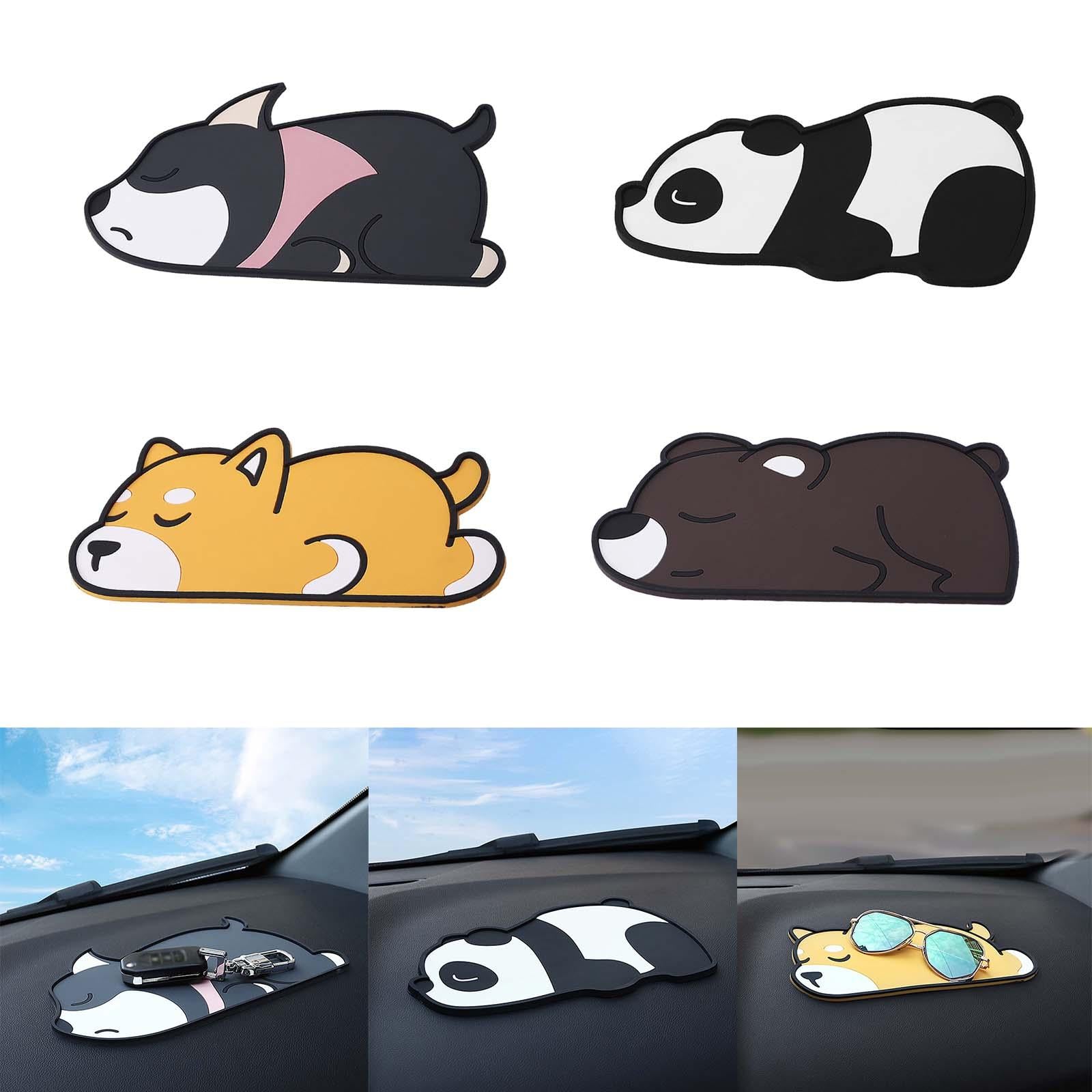 PVC Non Slip Pad Car Dashboard Mat Cute Pattern for Makeup Mirrors Pens Husky