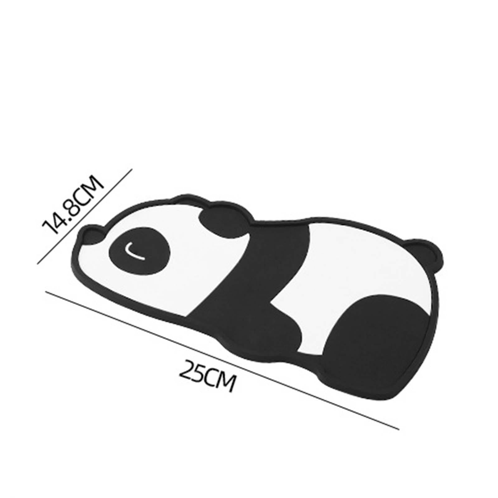 PVC Non Slip Pad Car Dashboard Mat Cute Pattern for Makeup Mirrors Pens Panda
