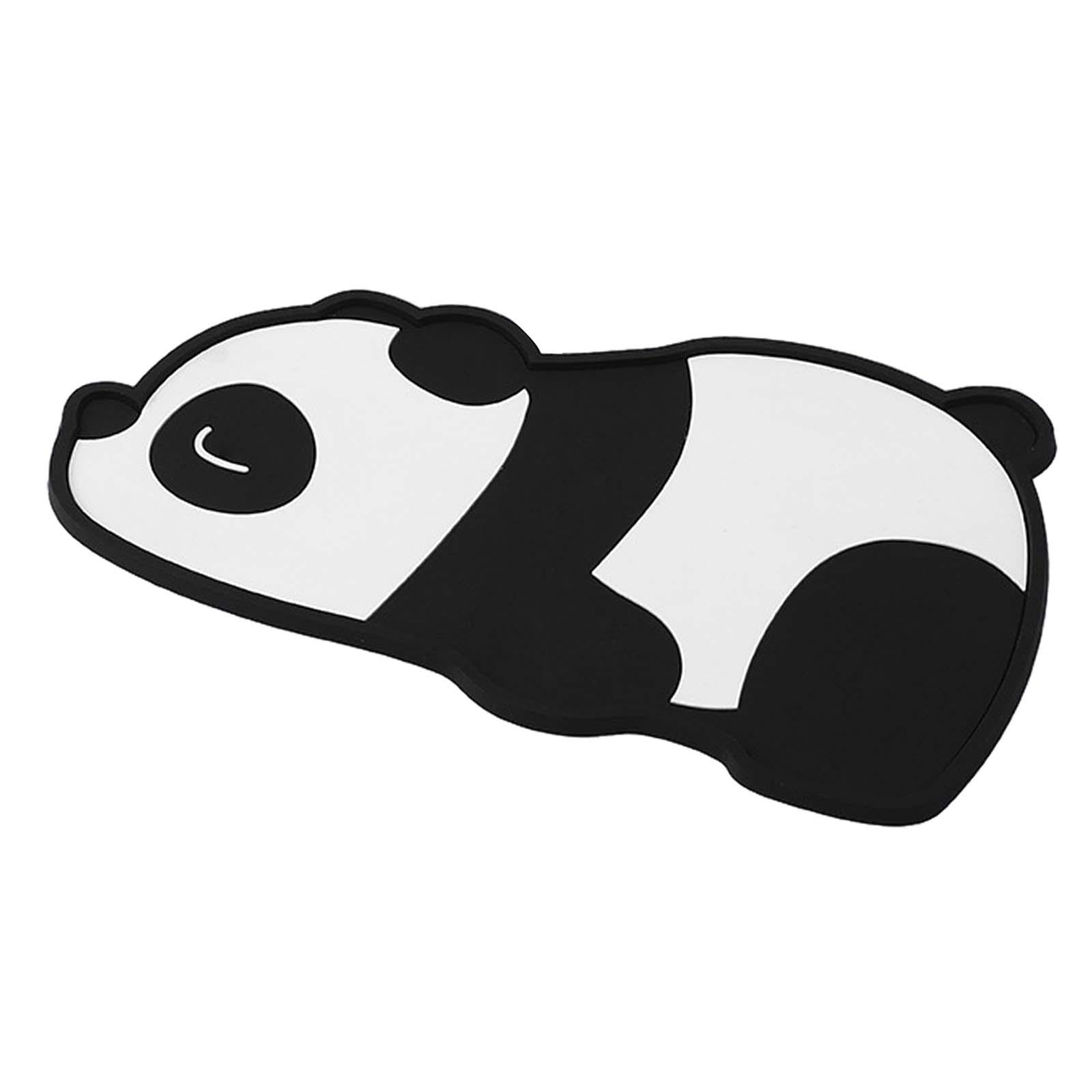PVC Non Slip Pad Car Dashboard Mat Cute Pattern for Makeup Mirrors Pens Panda