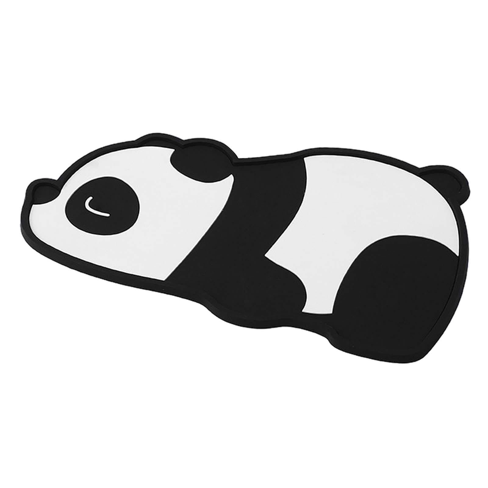 PVC Non Slip Pad Car Dashboard Mat Cute Pattern for Makeup Mirrors Pens Panda