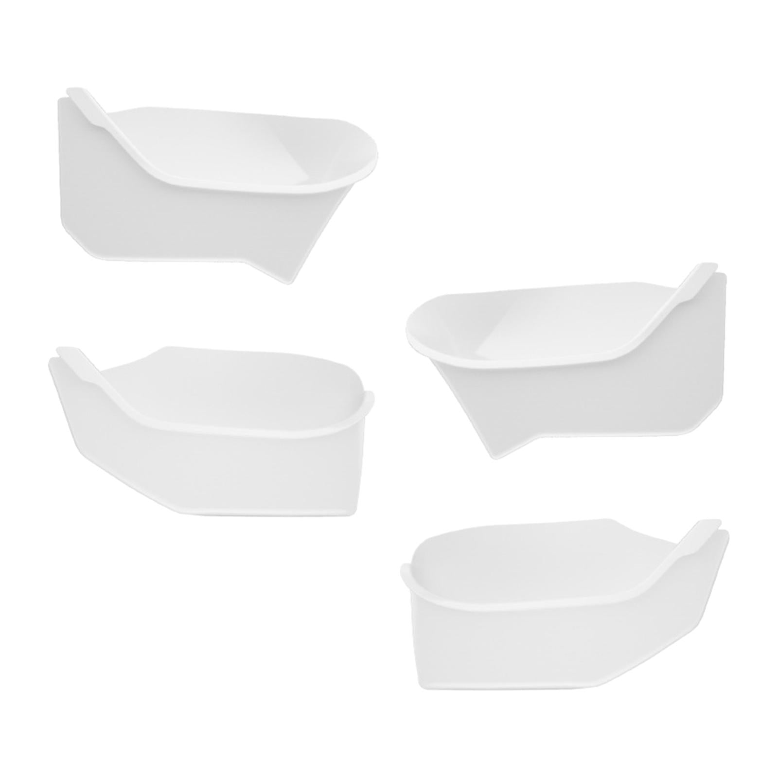 Set of 4 Door Side Tray Organizer Accessory for Tesla Model Y 2020-2023 White