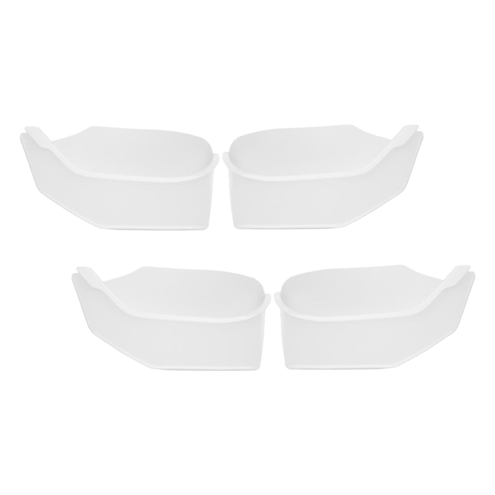 Set of 4 Door Side Tray Organizer Accessory for Tesla Model Y 2020-2023 White