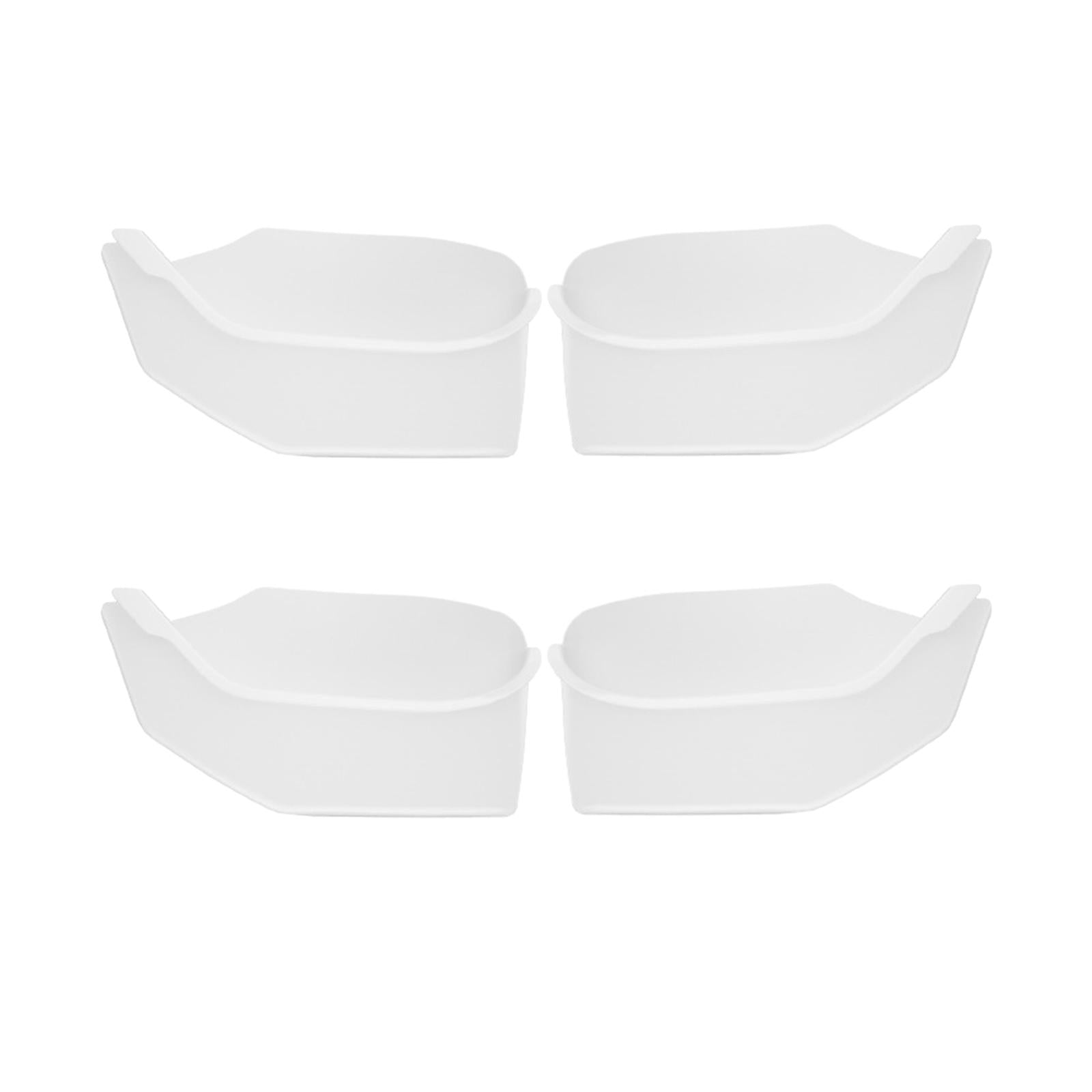 Set of 4 Door Side Tray Organizer Accessory for Tesla Model Y 2020-2023 White