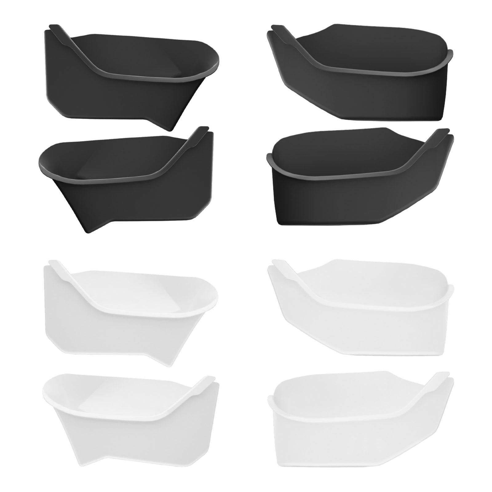 2 Pieces Door Side Storage Tray Box for Tesla Model Y 2020-2023 Durable Black Front