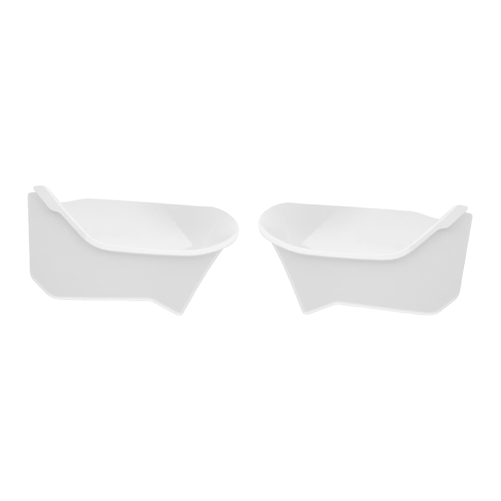 2 Pieces Door Side Storage Tray Box for Tesla Model Y 2020-2023 Durable White Front