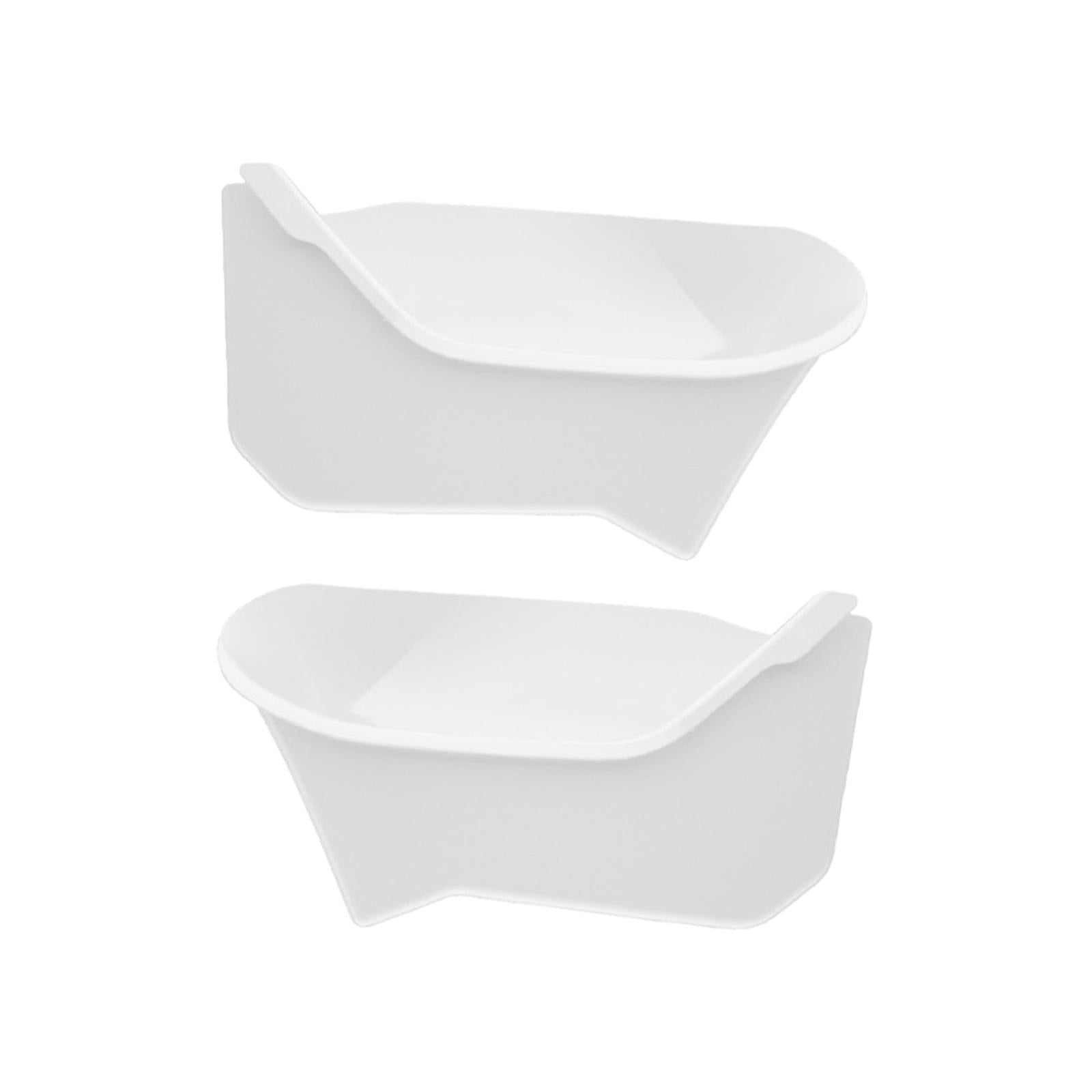 2 Pieces Door Side Storage Tray Box for Tesla Model Y 2020-2023 Durable White Front