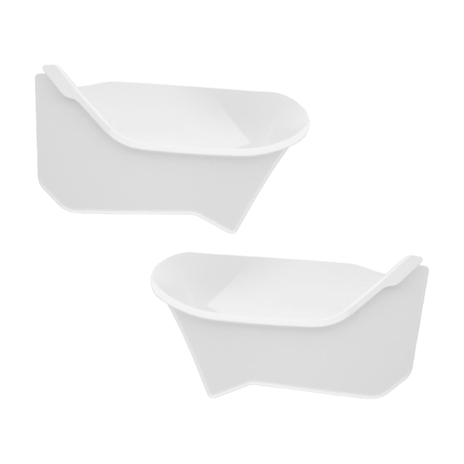 2 Pieces Door Side Storage Tray Box for Tesla Model Y 2020-2023 Durable White Front