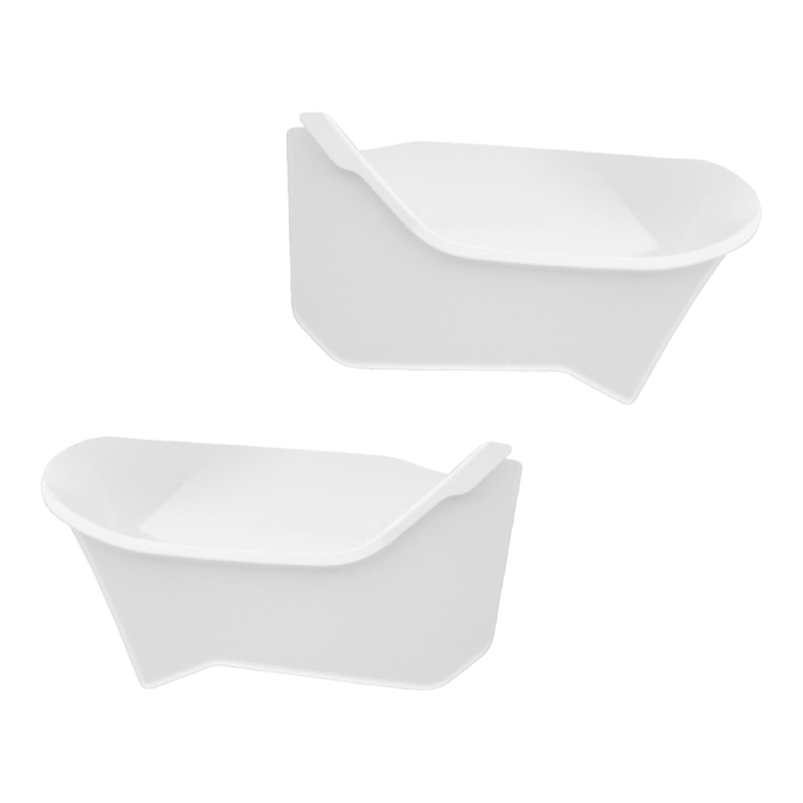 2 Pieces Door Side Storage Tray Box for Tesla Model Y 2020-2023 Durable White Front