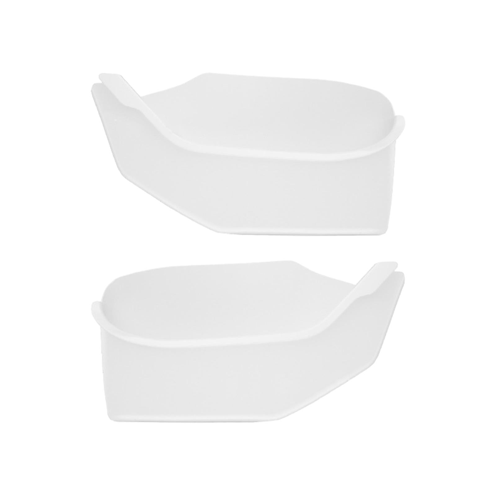 2 Pieces Door Side Storage Tray Box for Tesla Model Y 2020-2023 Durable White Rear
