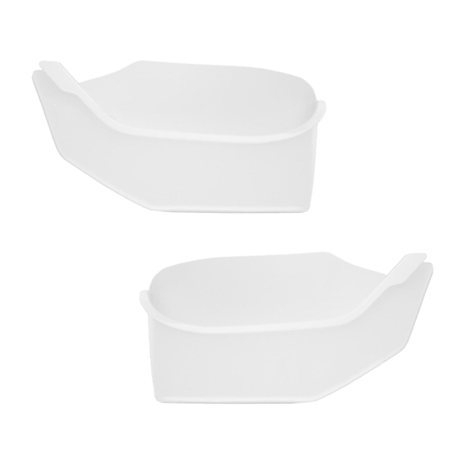 2 Pieces Door Side Storage Tray Box for Tesla Model Y 2020-2023 Durable White Rear