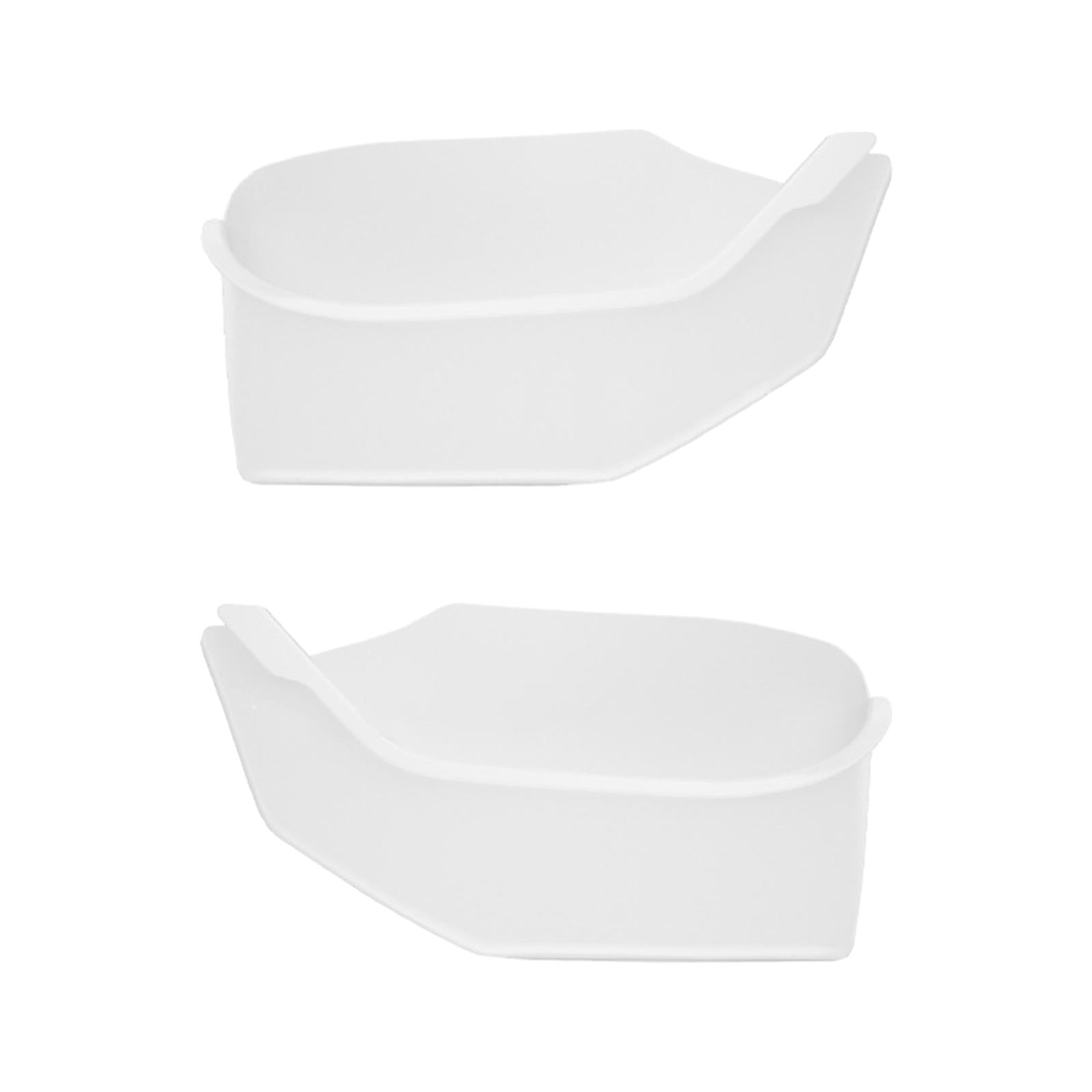 2 Pieces Door Side Storage Tray Box for Tesla Model Y 2020-2023 Durable White Rear
