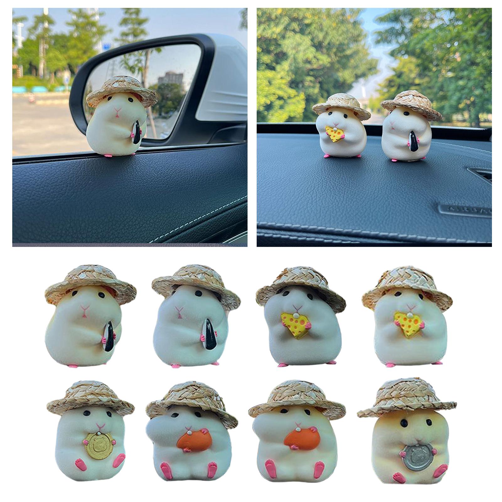 Funny Car Dashboard Decoration Hamster Car Interior Decoration Car Ornament Style A