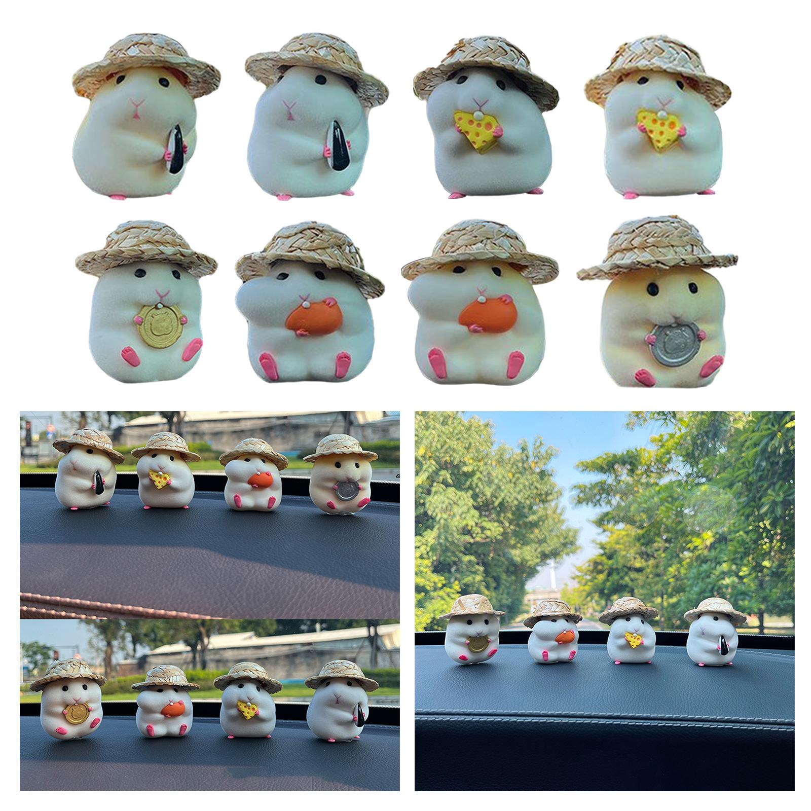 Funny Car Dashboard Decoration Hamster Car Interior Decoration Car Ornament Style A