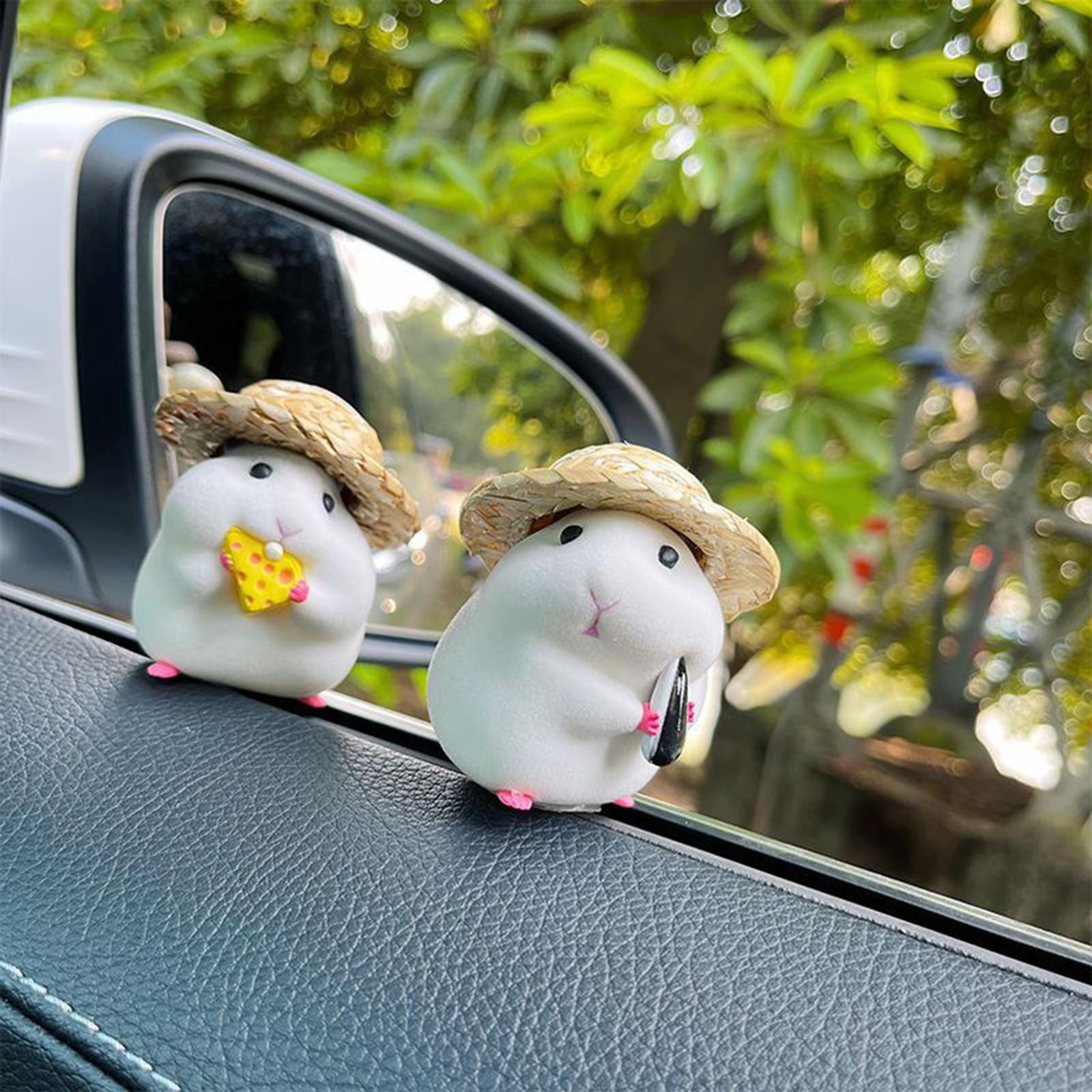 Funny Car Dashboard Decoration Hamster Car Interior Decoration Car Ornament Style A