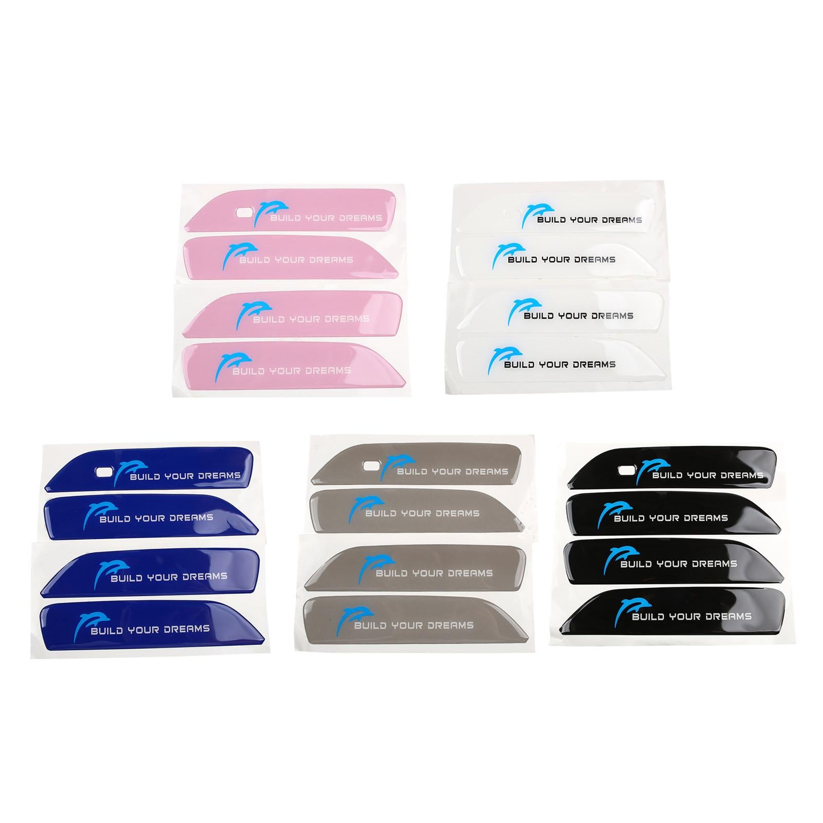 4x Car Door Handle Sticker Car Door Handle Decal Wrap for Byd Practical Pink
