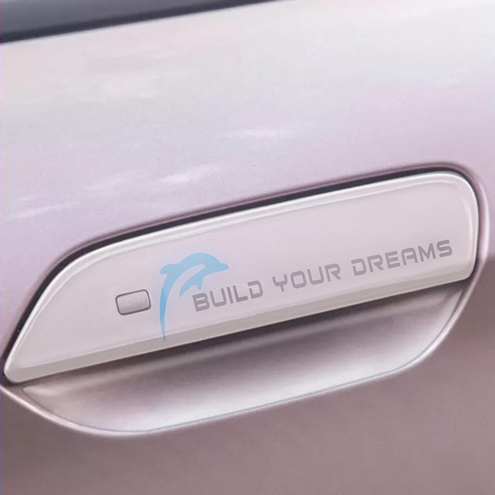 4x Car Door Handle Sticker Car Door Handle Decal Wrap for Byd Practical White