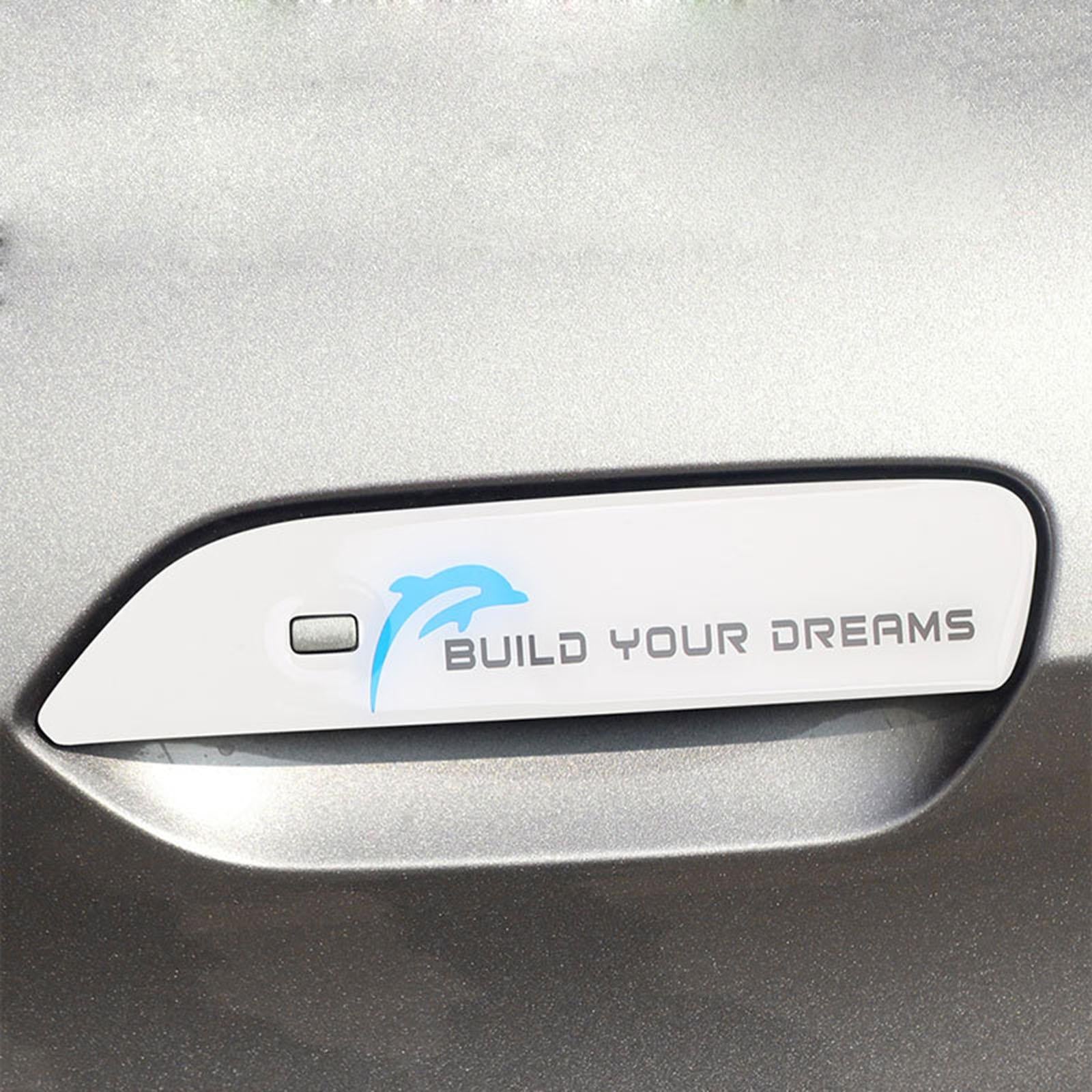 4x Car Door Handle Sticker Car Door Handle Decal Wrap for Byd Practical White