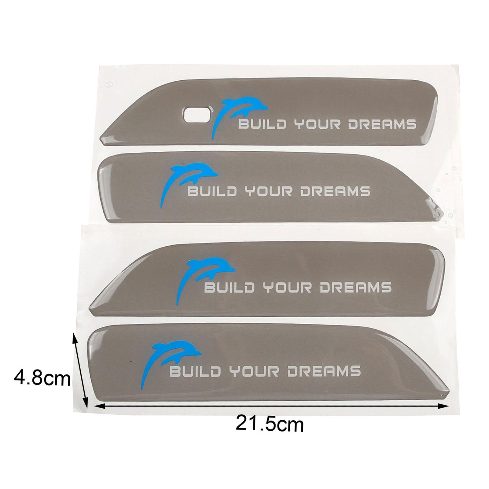 4x Car Door Handle Sticker Car Door Handle Decal Wrap for Byd Practical Gray