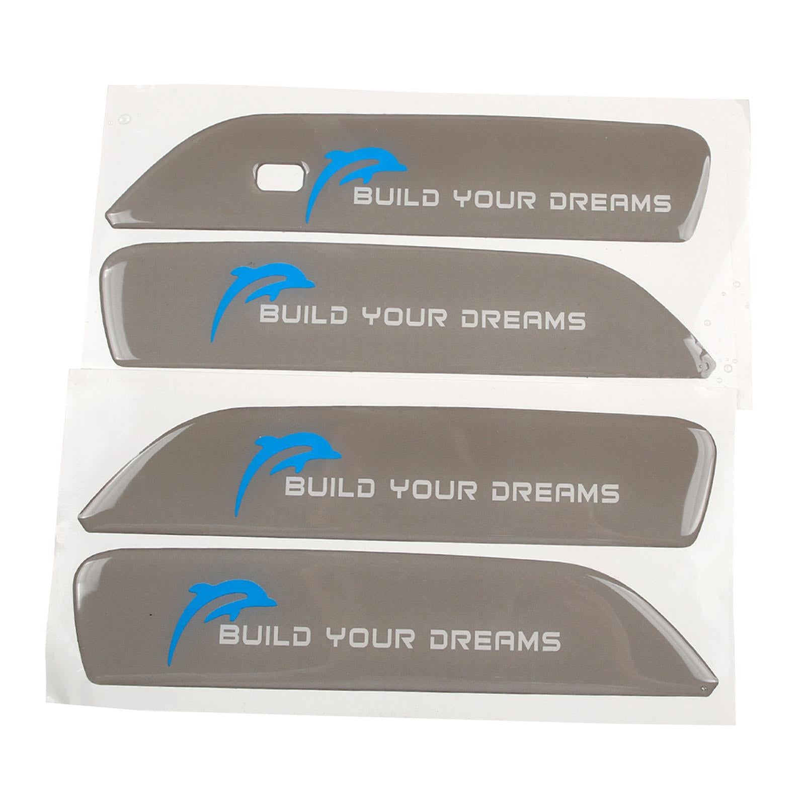 4x Car Door Handle Sticker Car Door Handle Decal Wrap for Byd Practical Gray