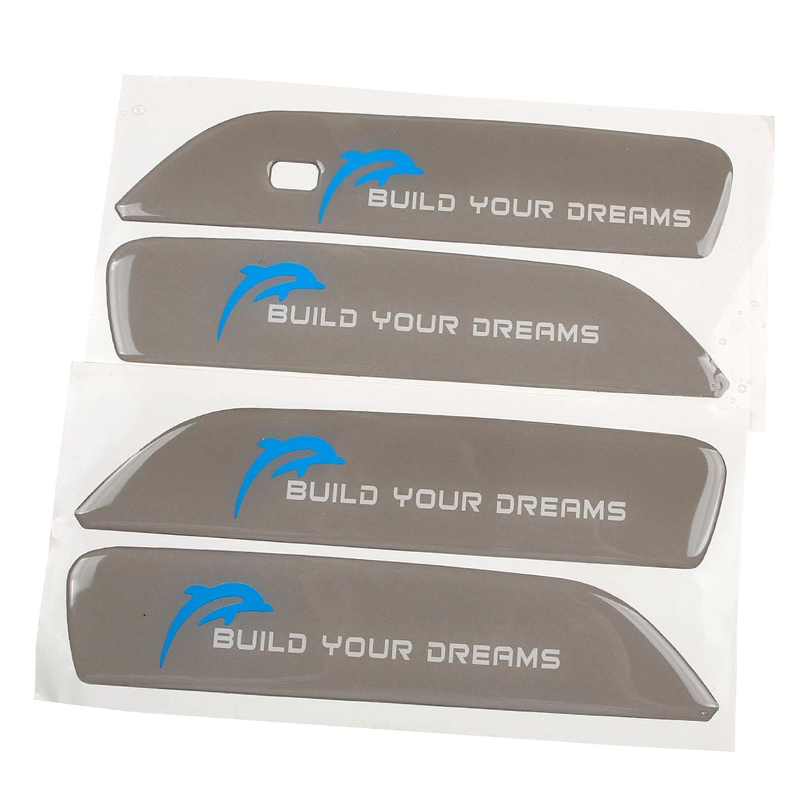 4x Car Door Handle Sticker Car Door Handle Decal Wrap for Byd Practical Gray