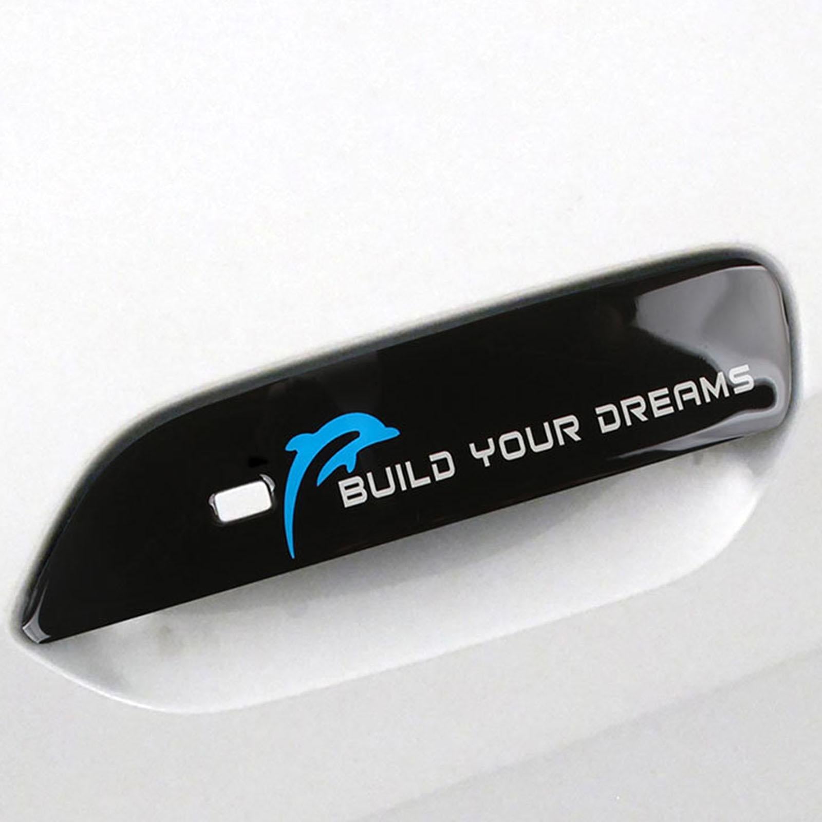 4x Car Door Handle Sticker Car Door Handle Decal Wrap for Byd Practical Black