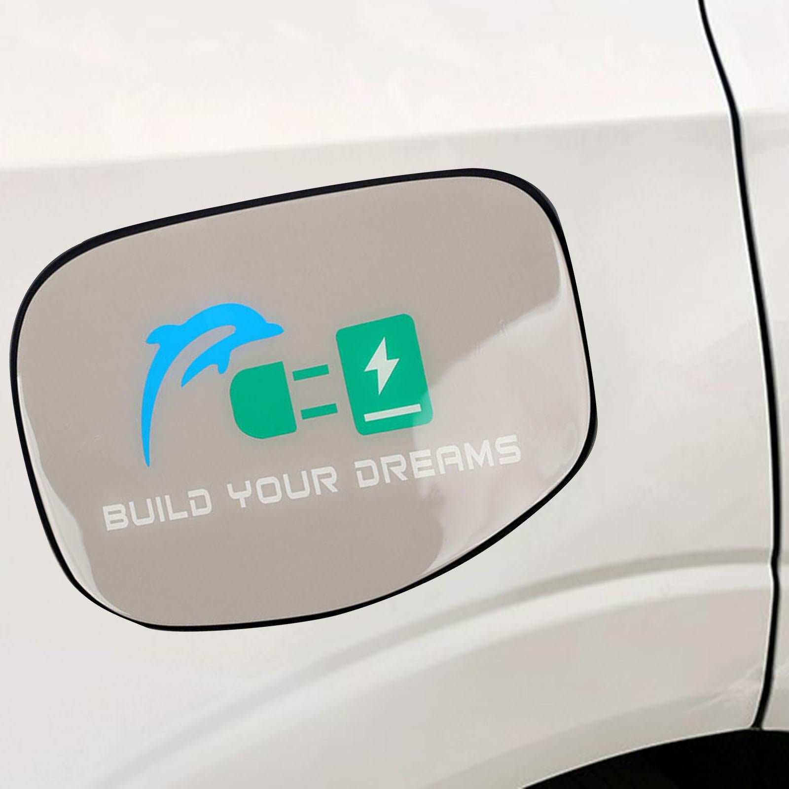 Fuel Tank Cover Sticker Charging Port Cover for Byd Premium Replacement Gray
