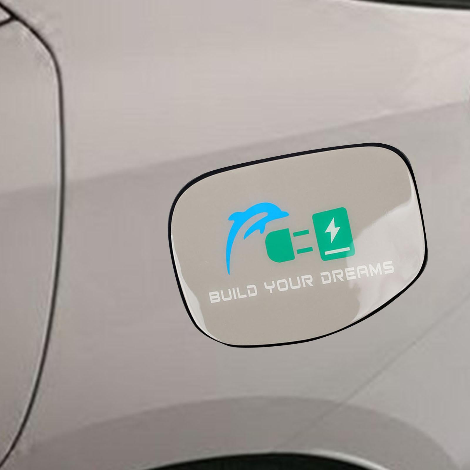 Fuel Tank Cover Sticker Charging Port Cover for Byd Premium Replacement Gray