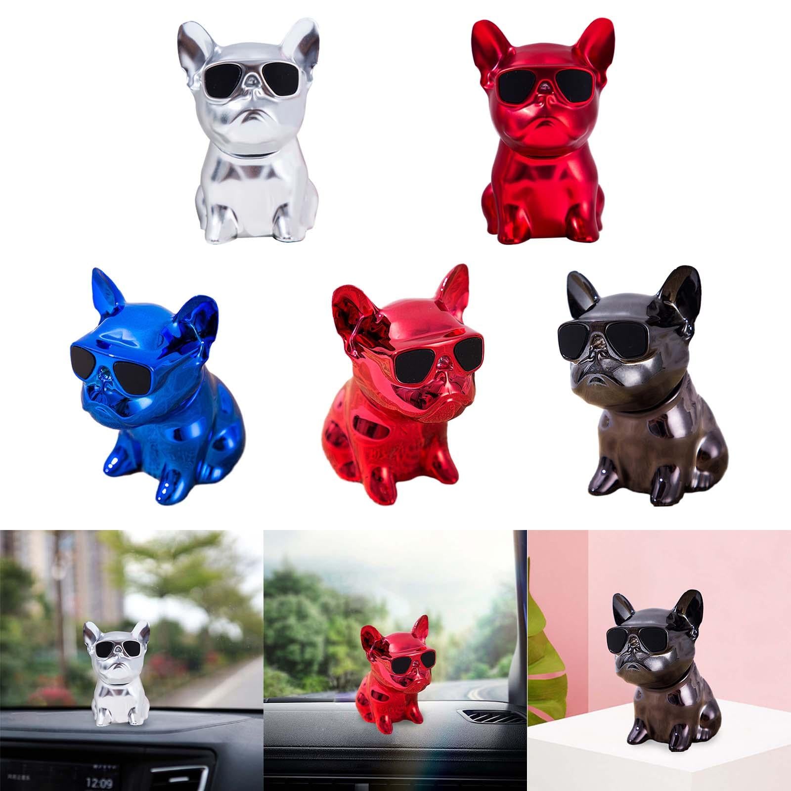 Cute Animal Car Dashboard Decoration Funny Home Decoration Shaking Ornament Matte silver