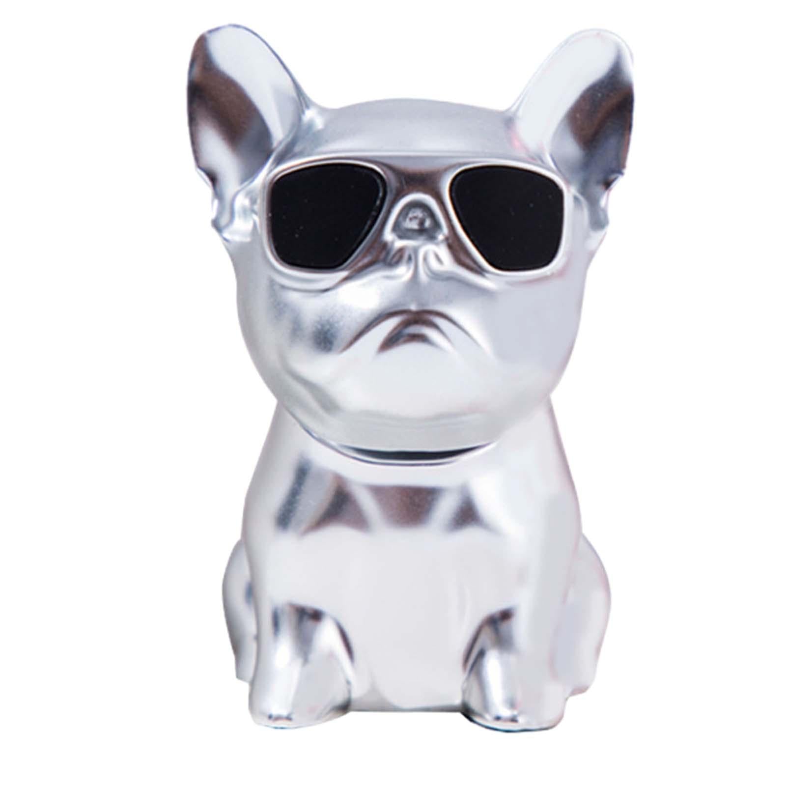 Cute Animal Car Dashboard Decoration Funny Home Decoration Shaking Ornament Matte silver