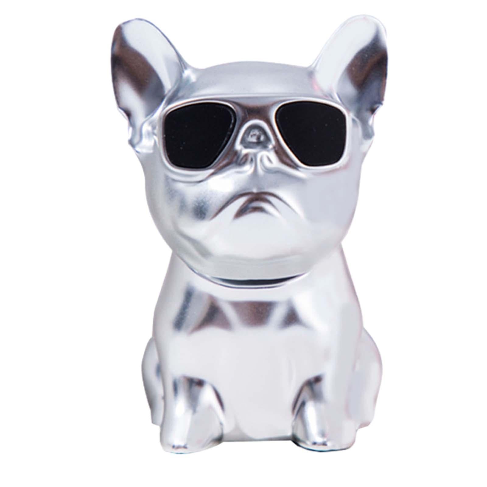 Cute Animal Car Dashboard Decoration Funny Home Decoration Shaking Ornament Matte silver