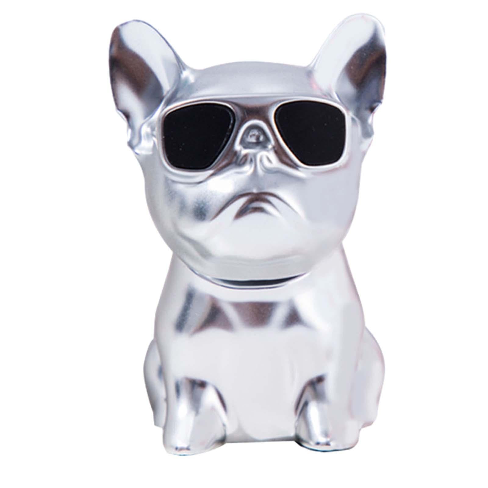 Cute Animal Car Dashboard Decoration Funny Home Decoration Shaking Ornament Matte silver