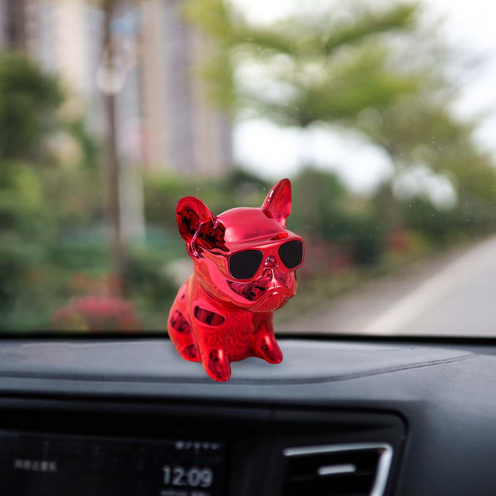 Cute Animal Car Dashboard Decoration Funny Home Decoration Shaking Ornament Bright red