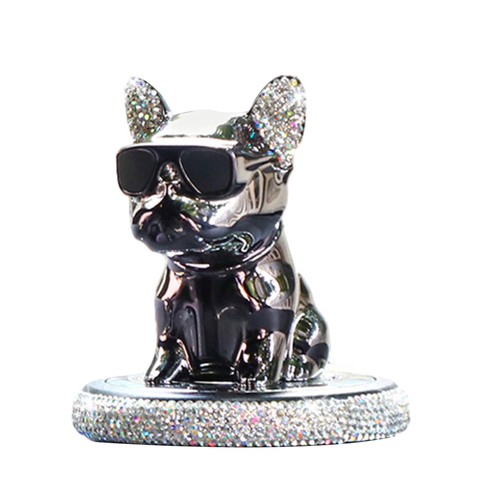 Car Aroma Ornaments Simulation Shaking Head Dog Decor for Car Dashboard Cologne Fragrance