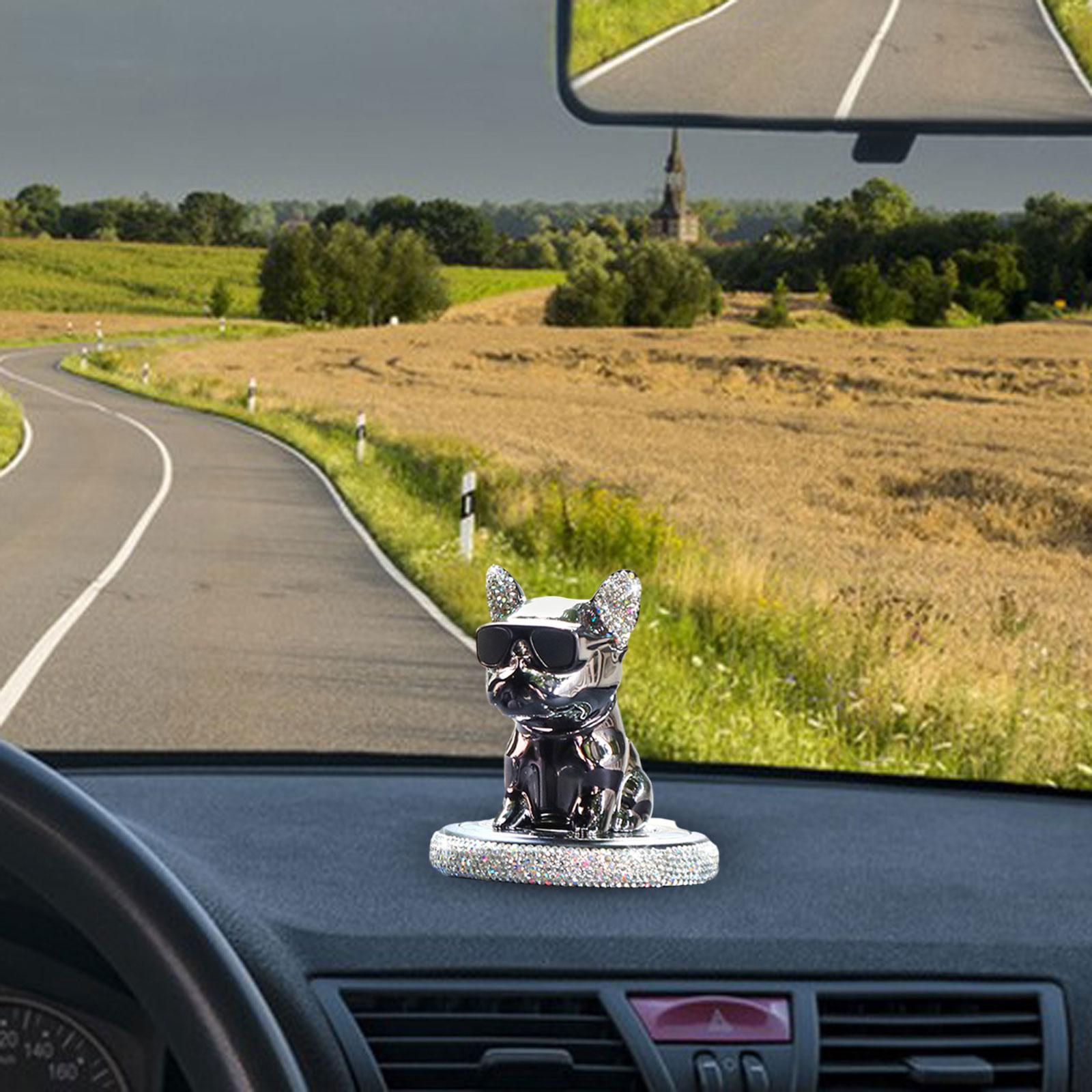 Car Aroma Ornaments Simulation Shaking Head Dog Decor for Car Dashboard Cologne Fragrance