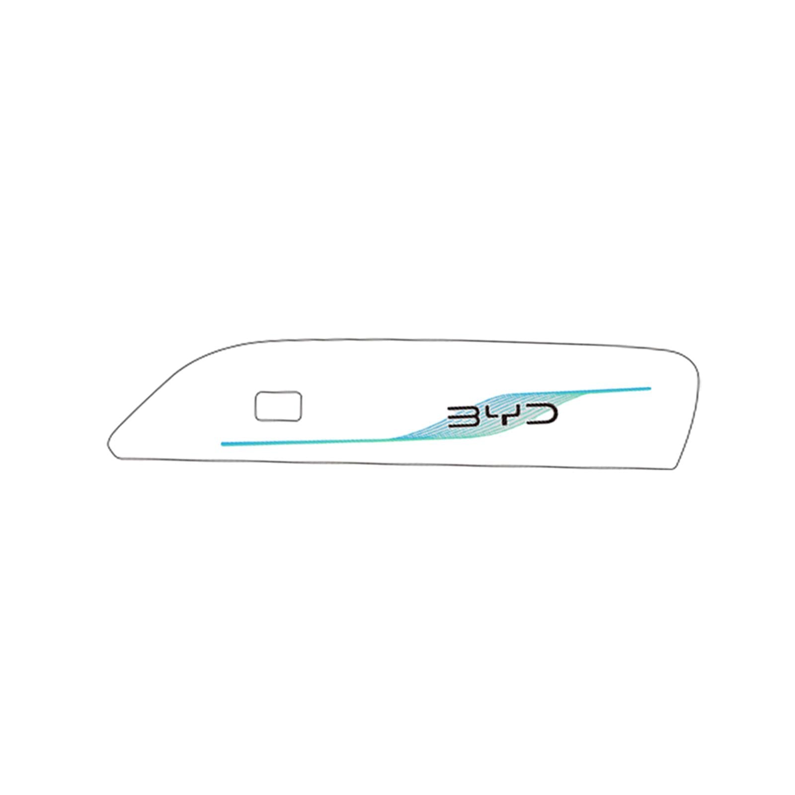 4 Pieces Car Door Handle Cover Stickers Auto Parts for Byd Dolphin 2023 Black Blue