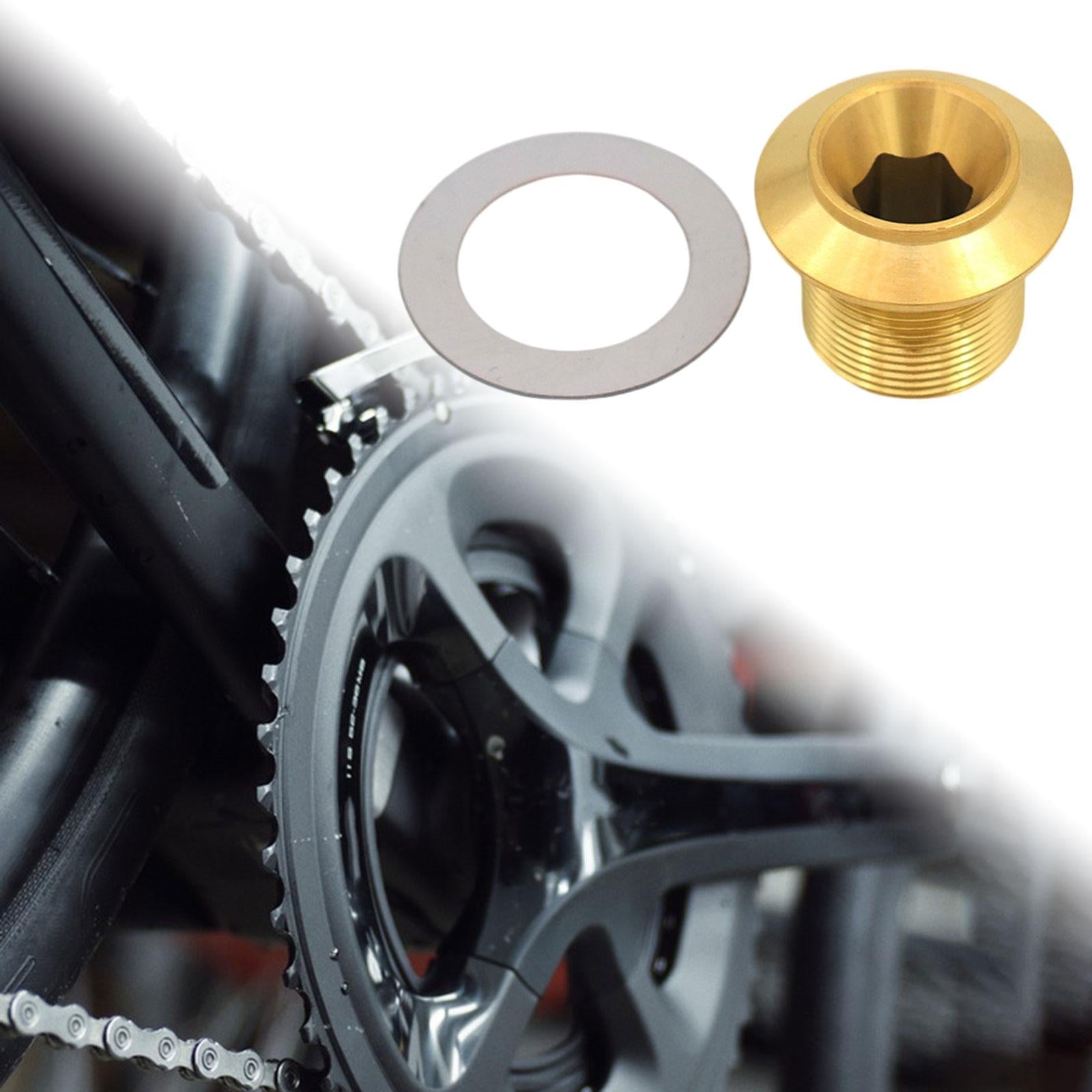 Crankset Screw Precise Size Lightweight Metal Durable Crank Arm Fixing Screw Golden Internal