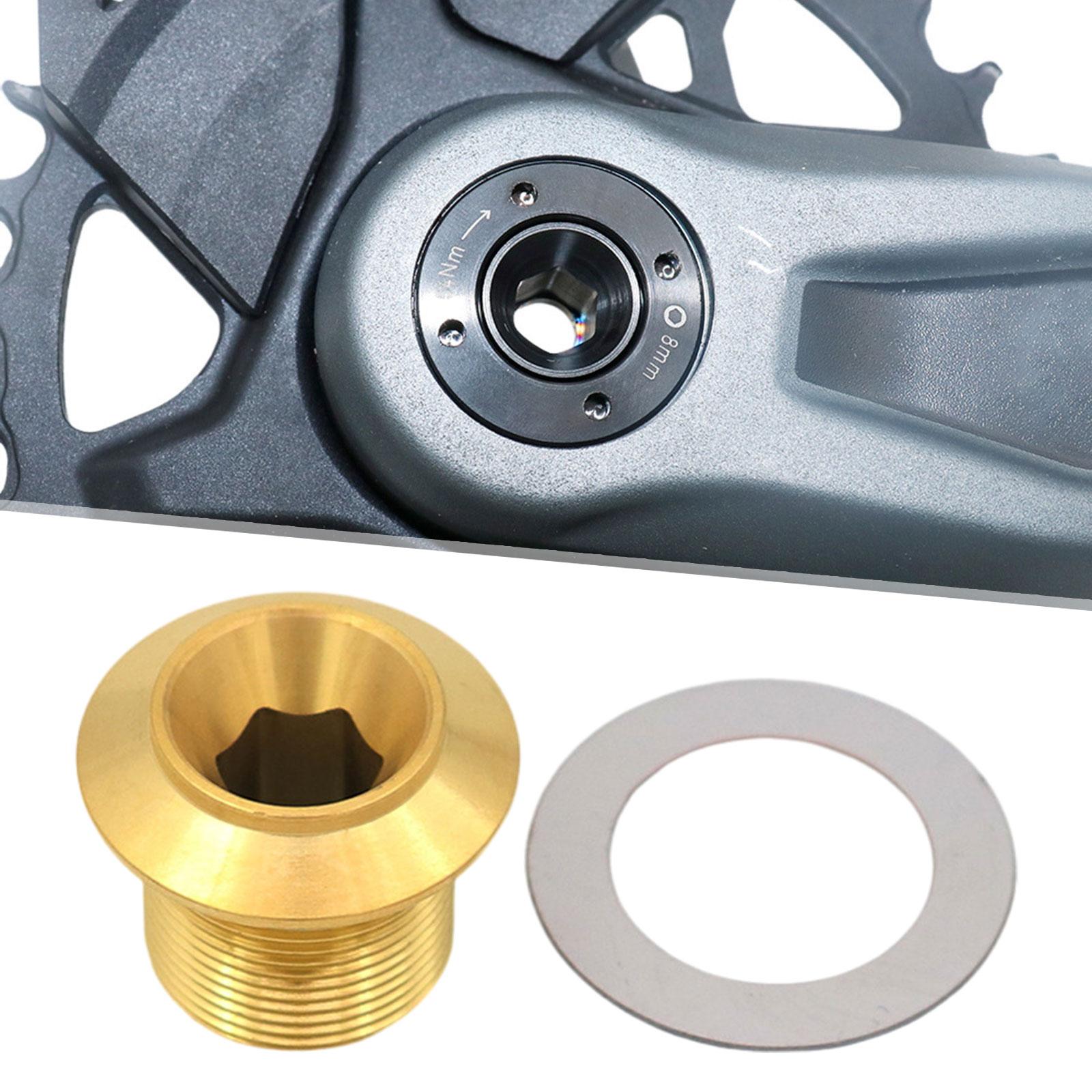Crankset Screw Precise Size Lightweight Metal Durable Crank Arm Fixing Screw Golden Internal