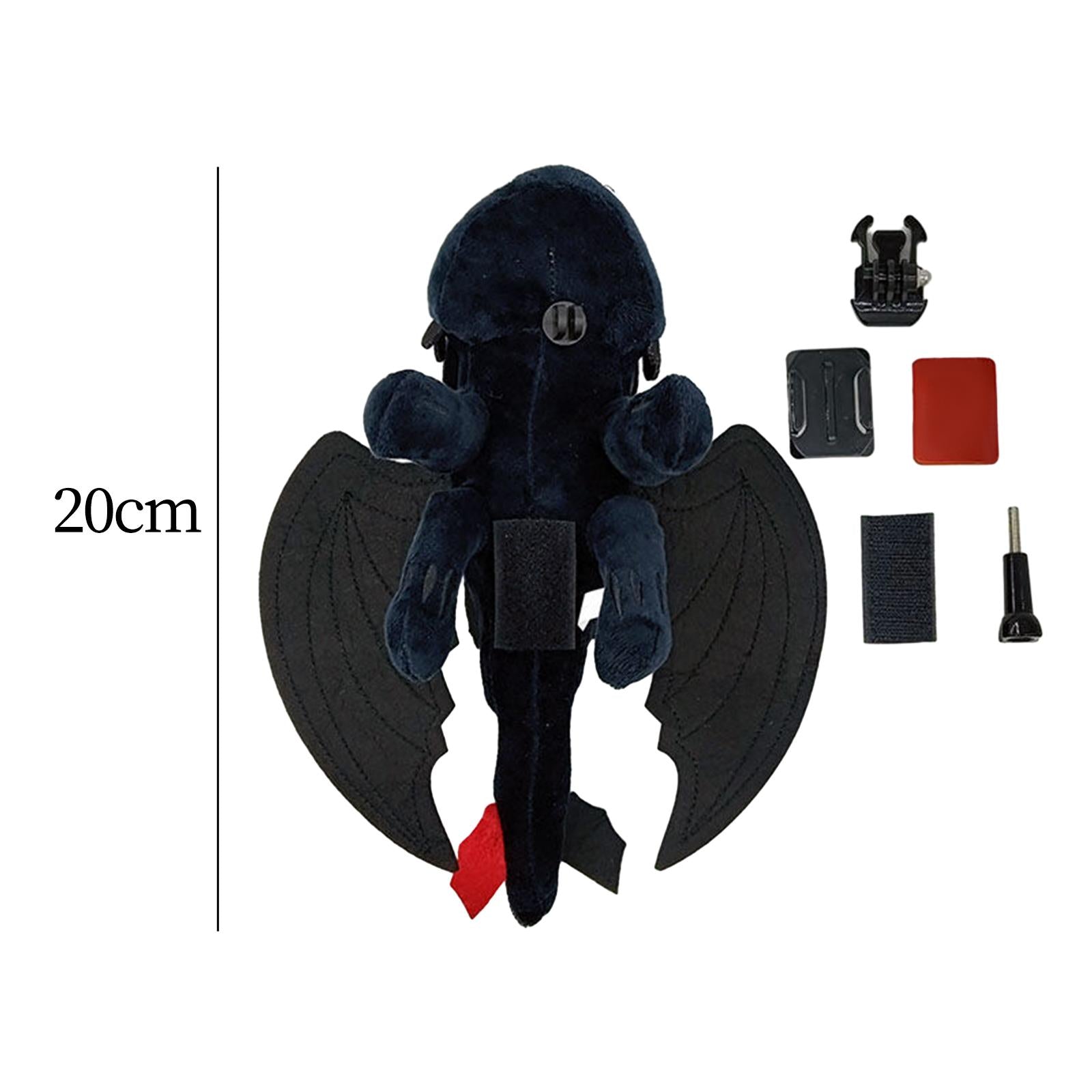 2xElectric Car Decoration Funny Helmet Accessory Professional Plush Decoration 20cm Helmet Quick Release