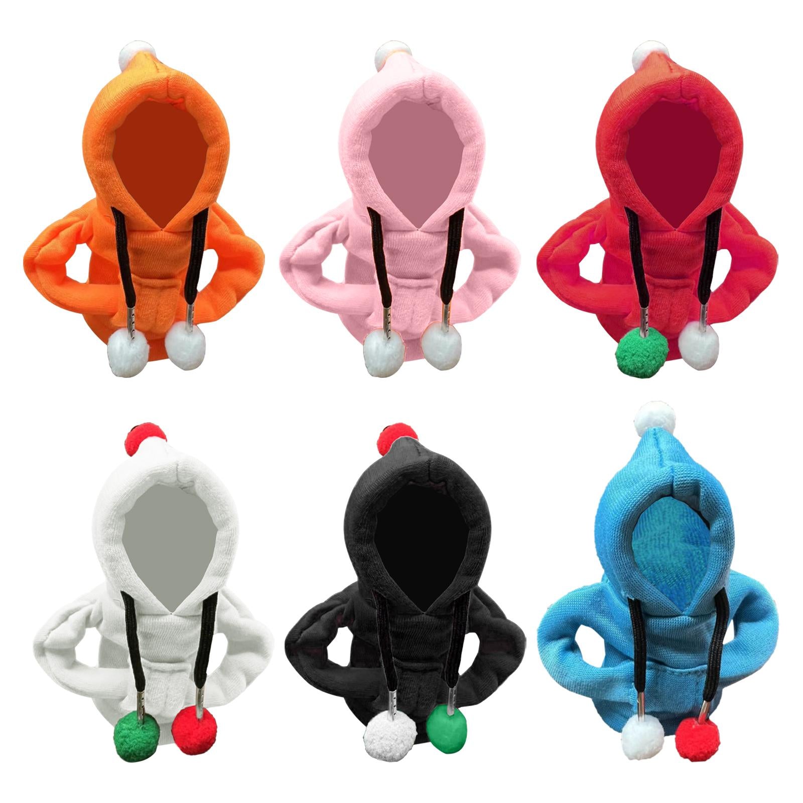 Car Shifter Knob Cover Hoodie Sweatshirt Universal Knob Gear Stick Protector Orange