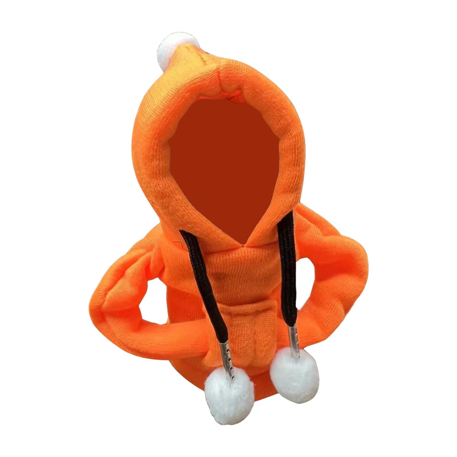 Car Shifter Knob Cover Hoodie Sweatshirt Universal Knob Gear Stick Protector Orange