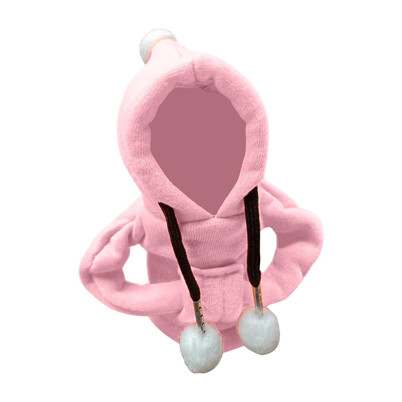 Car Shifter Knob Cover Hoodie Sweatshirt Universal Knob Gear Stick Protector Pink