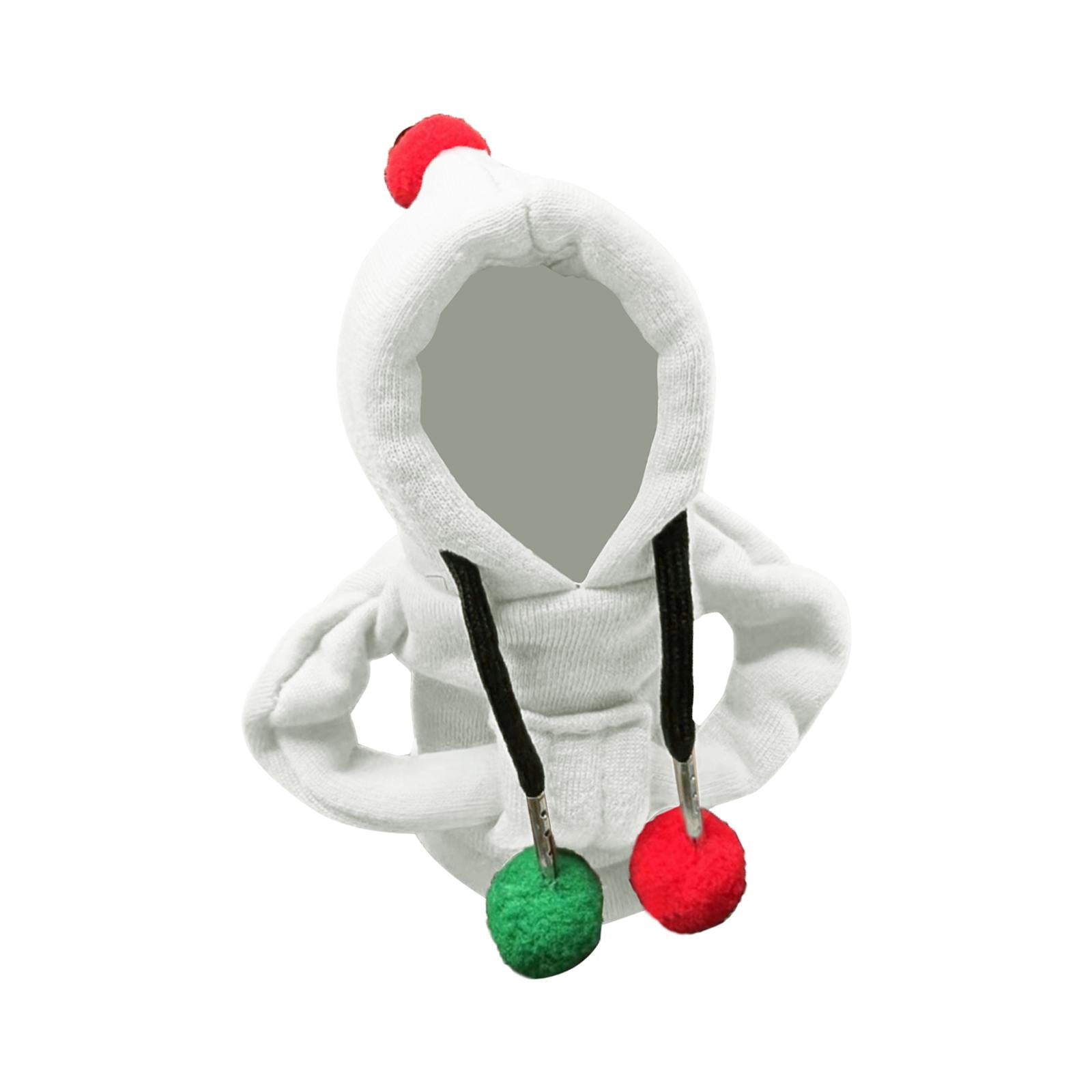 Car Shifter Knob Cover Hoodie Sweatshirt Universal Knob Gear Stick Protector White