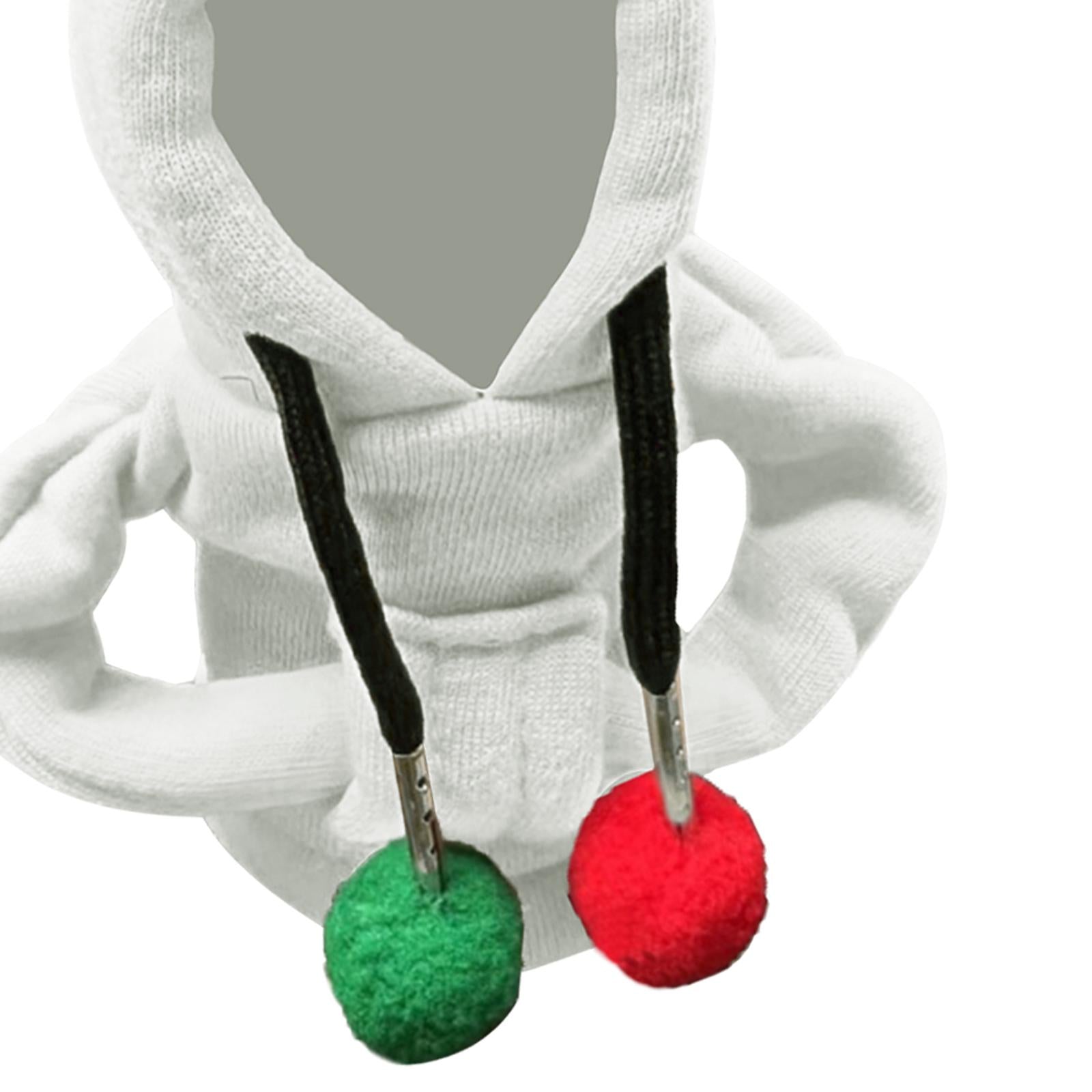 Car Shifter Knob Cover Hoodie Sweatshirt Universal Knob Gear Stick Protector White