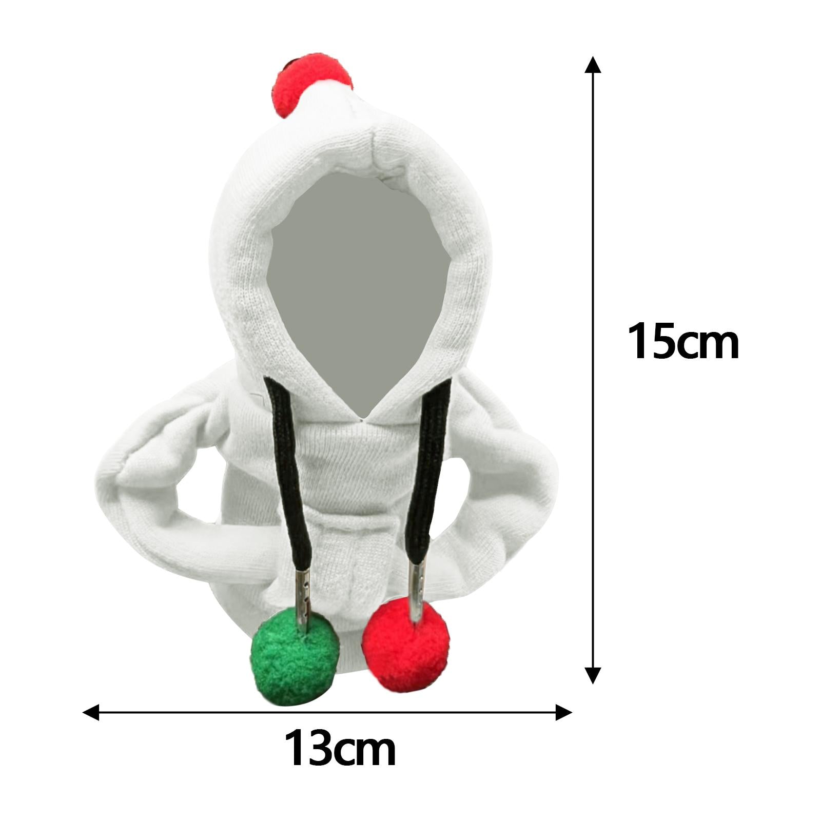 Car Shifter Knob Cover Hoodie Sweatshirt Universal Knob Gear Stick Protector White